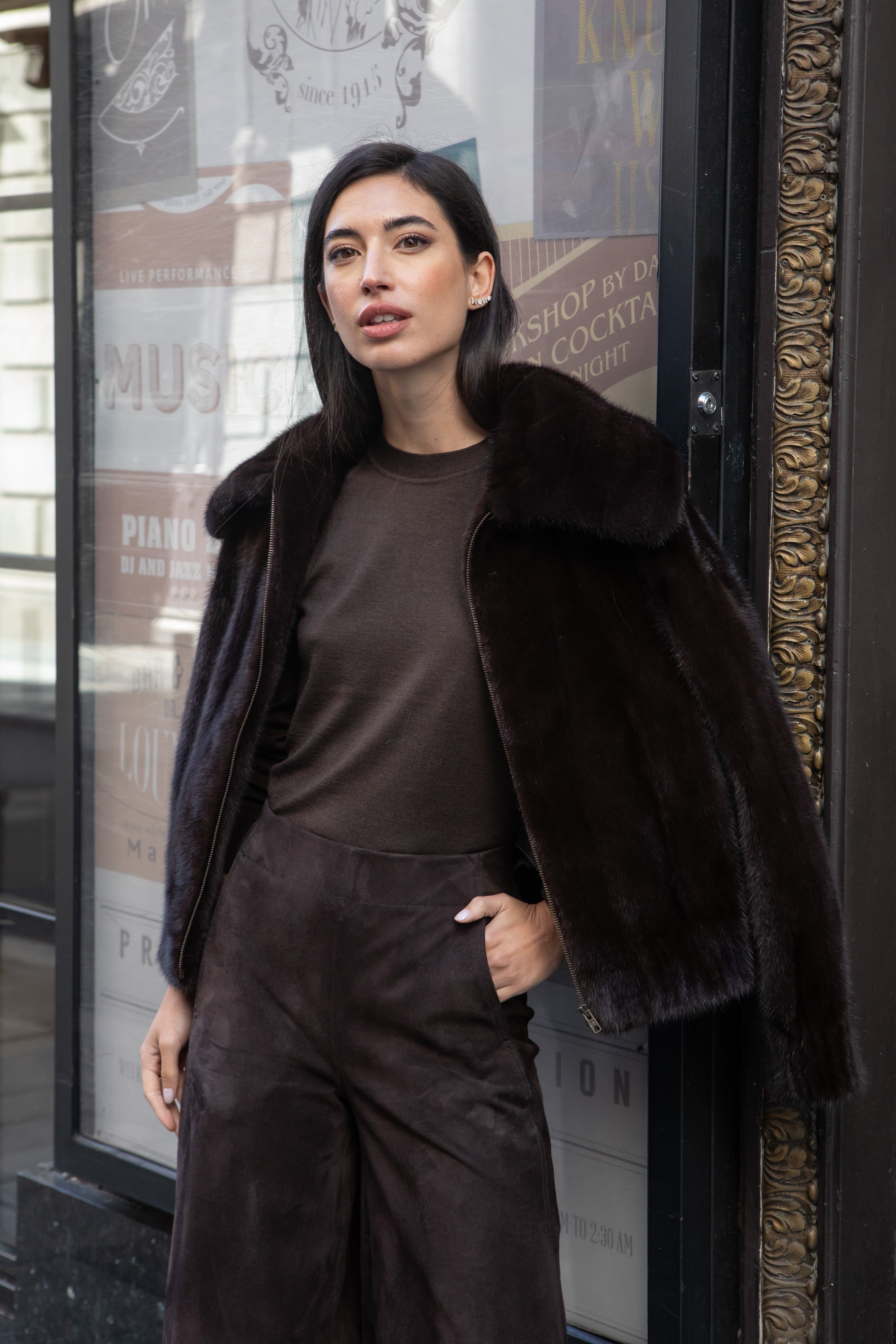 BOMBER VISÓN MARRÓN