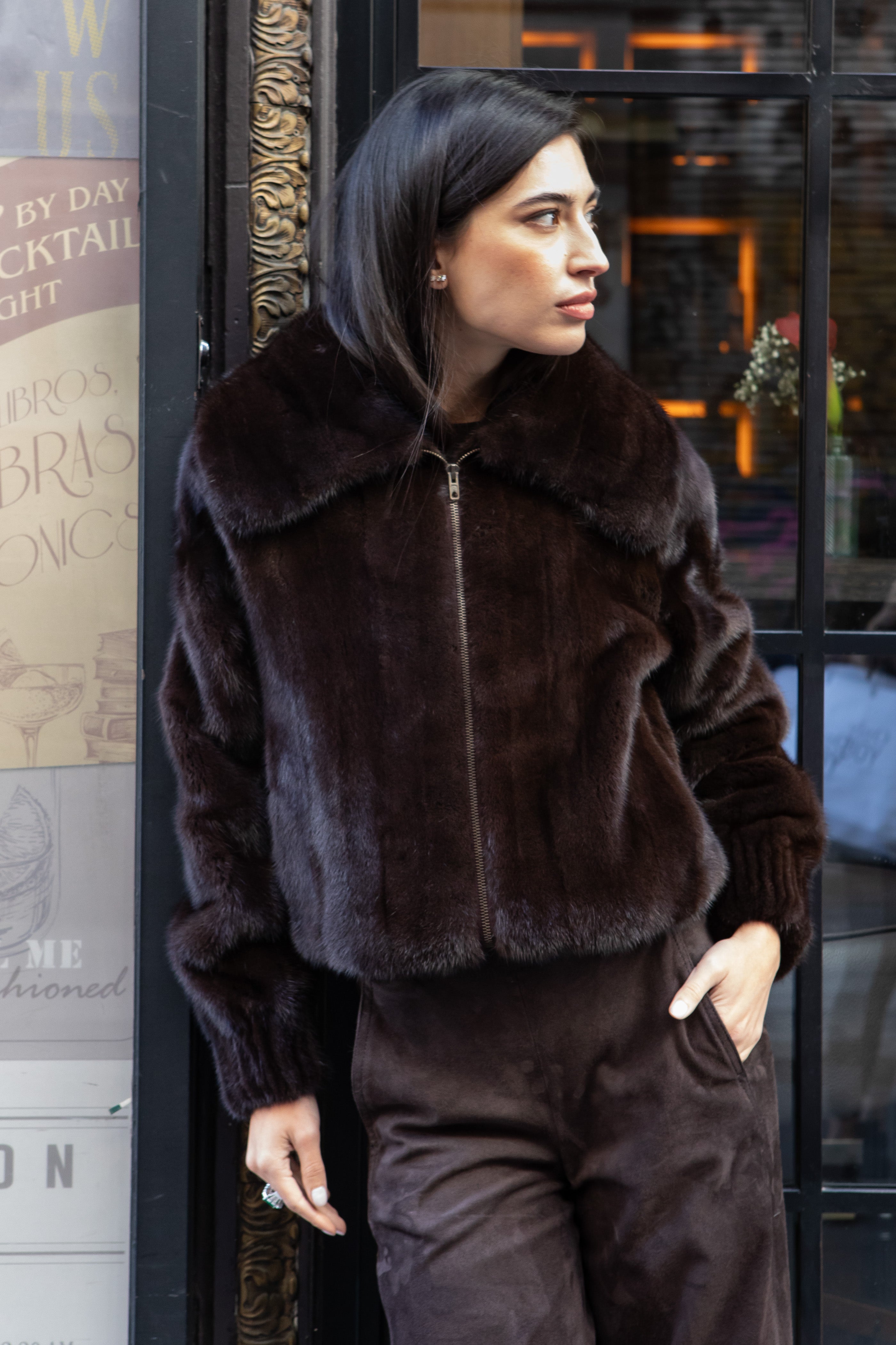 BOMBER VISÓN MARRÓN