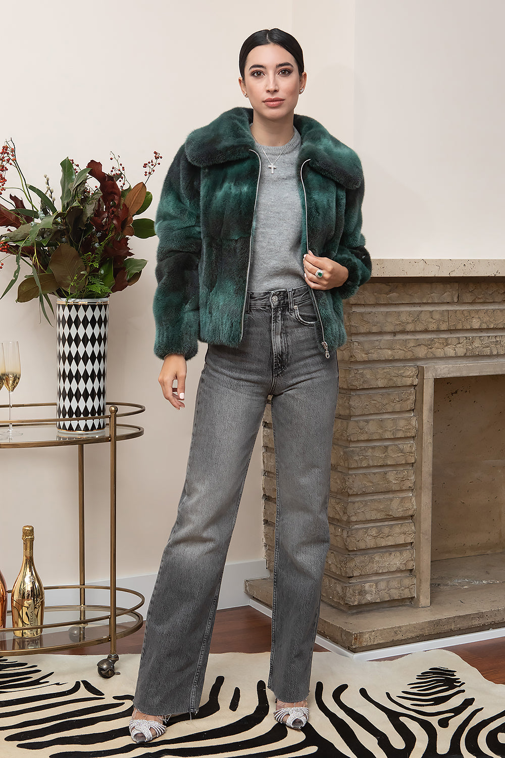 BOMBER VISÓN VERDE ESMERALDA