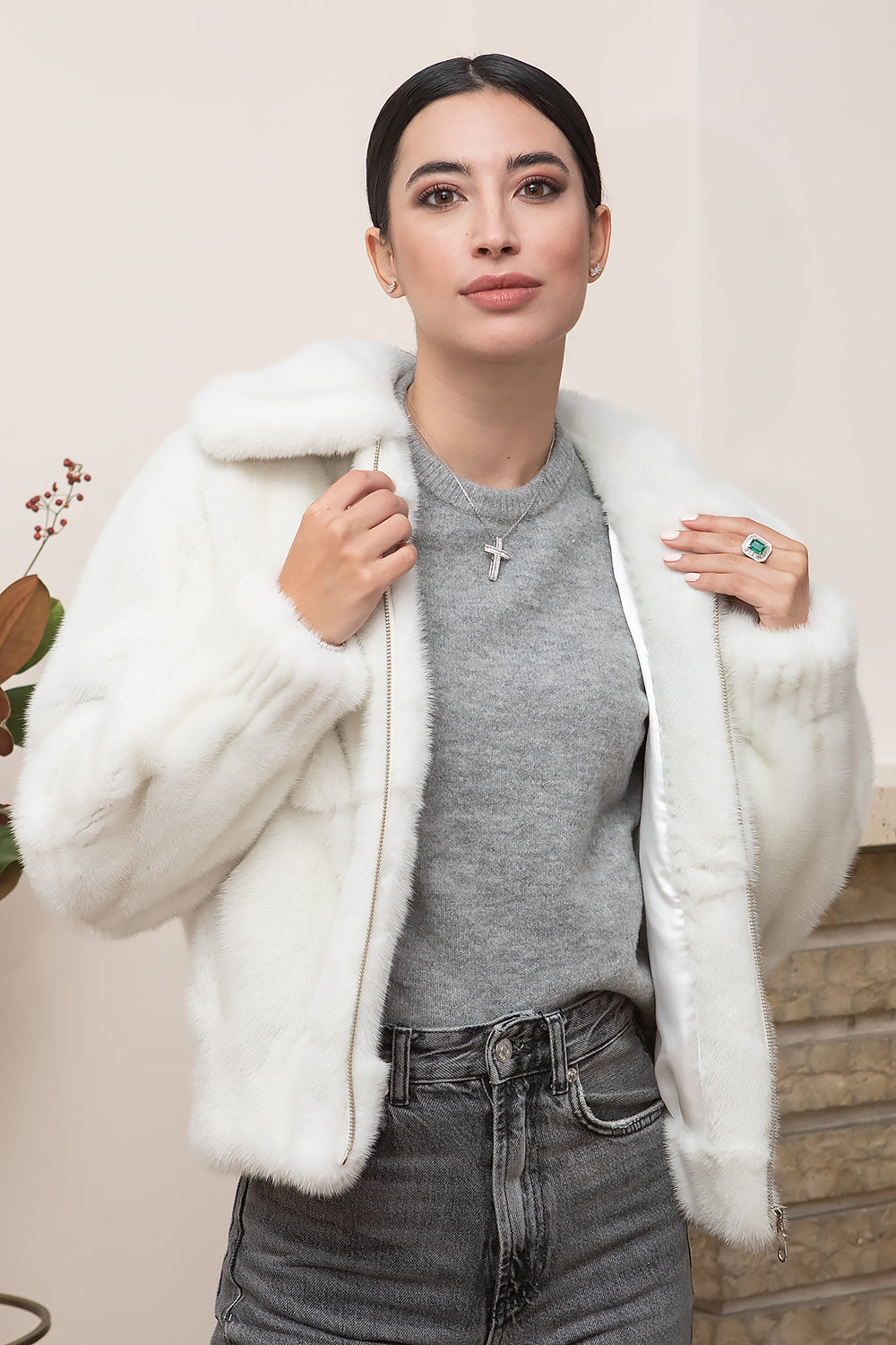 BOMBER VISÓN BLANCO