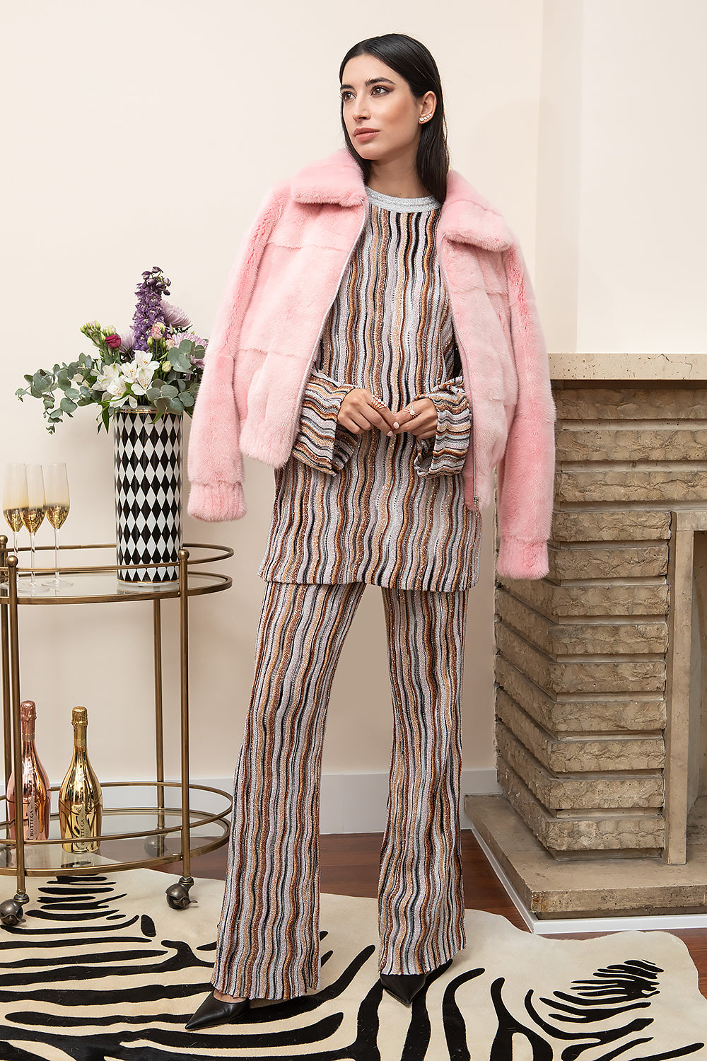 SWEET PINK MINK BOMBER