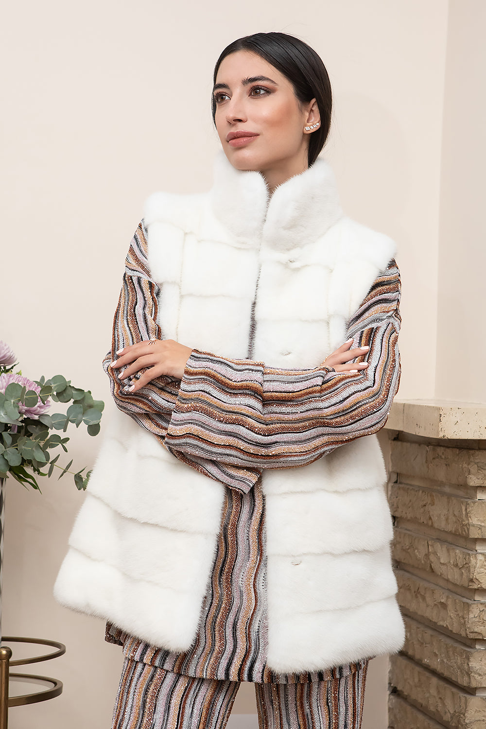 CHALECO VISÓN BLANCO