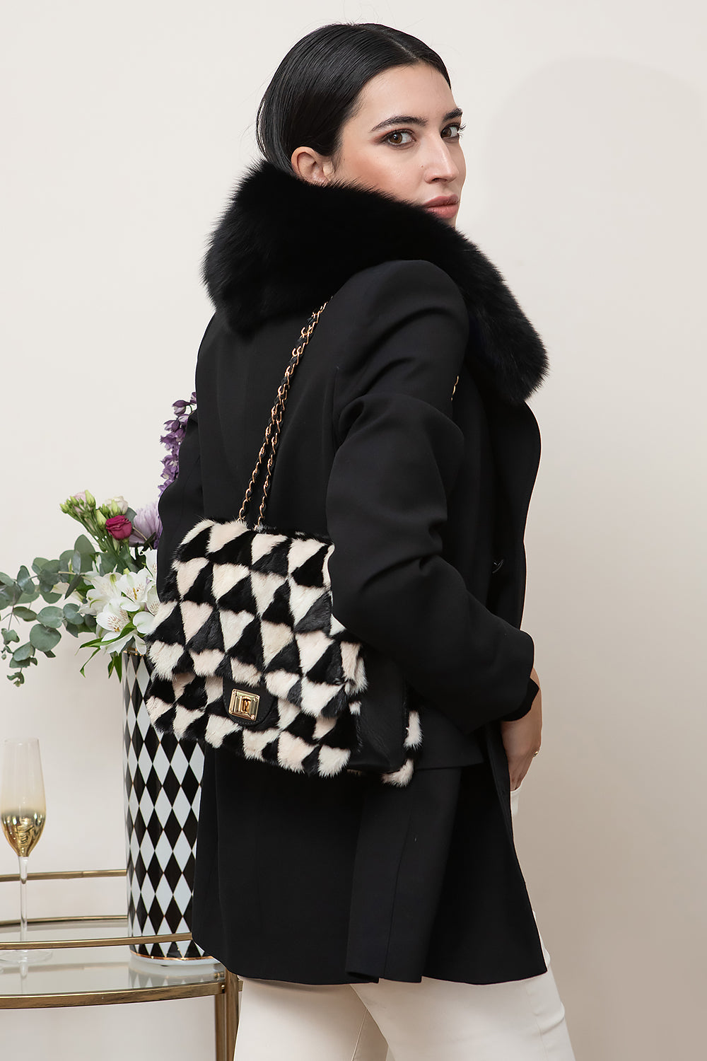 BOLSO SHOPPER VISÓN BICOLOR