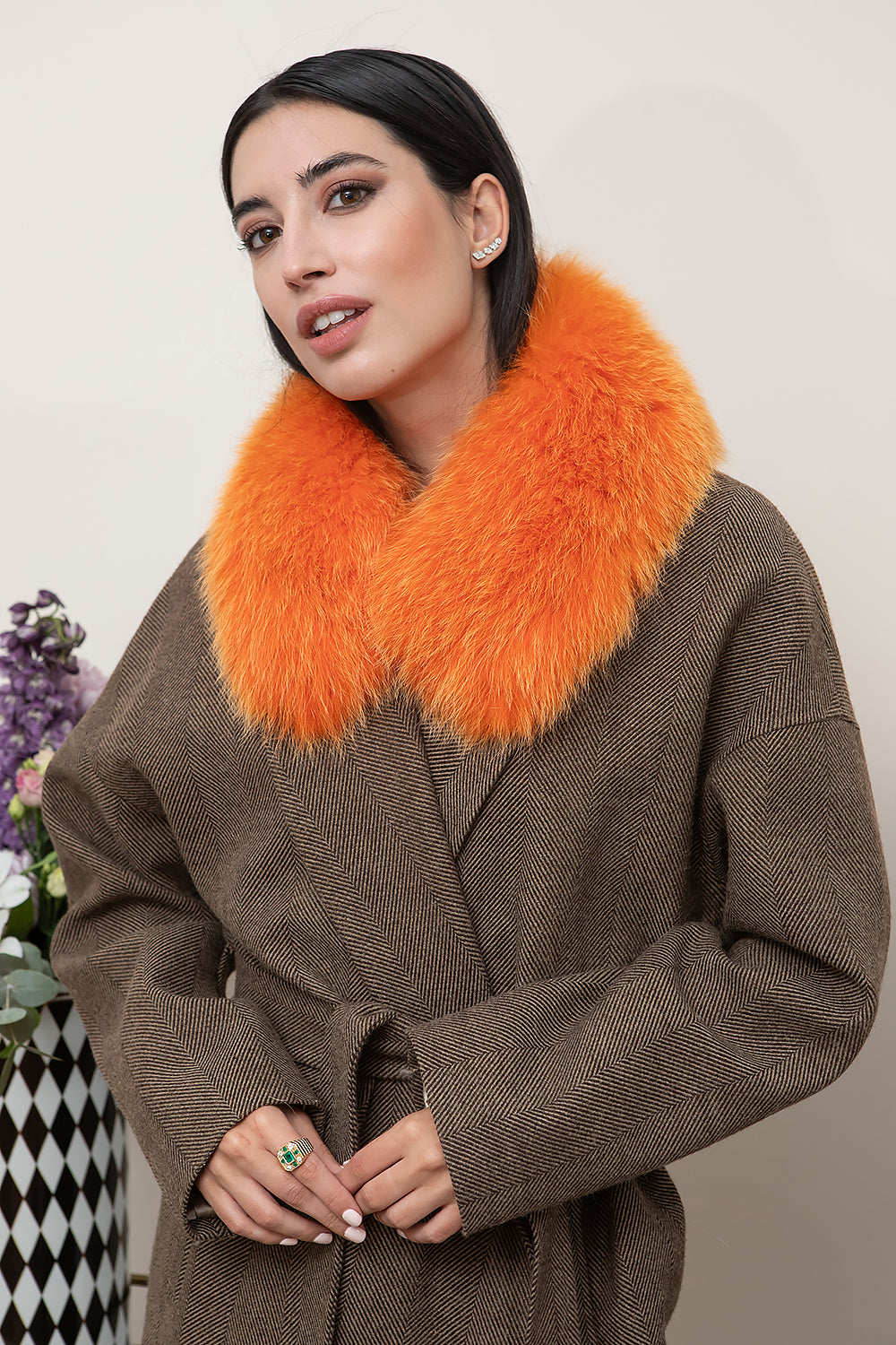 CUELLO DE ZORRO NARANJA MIDI