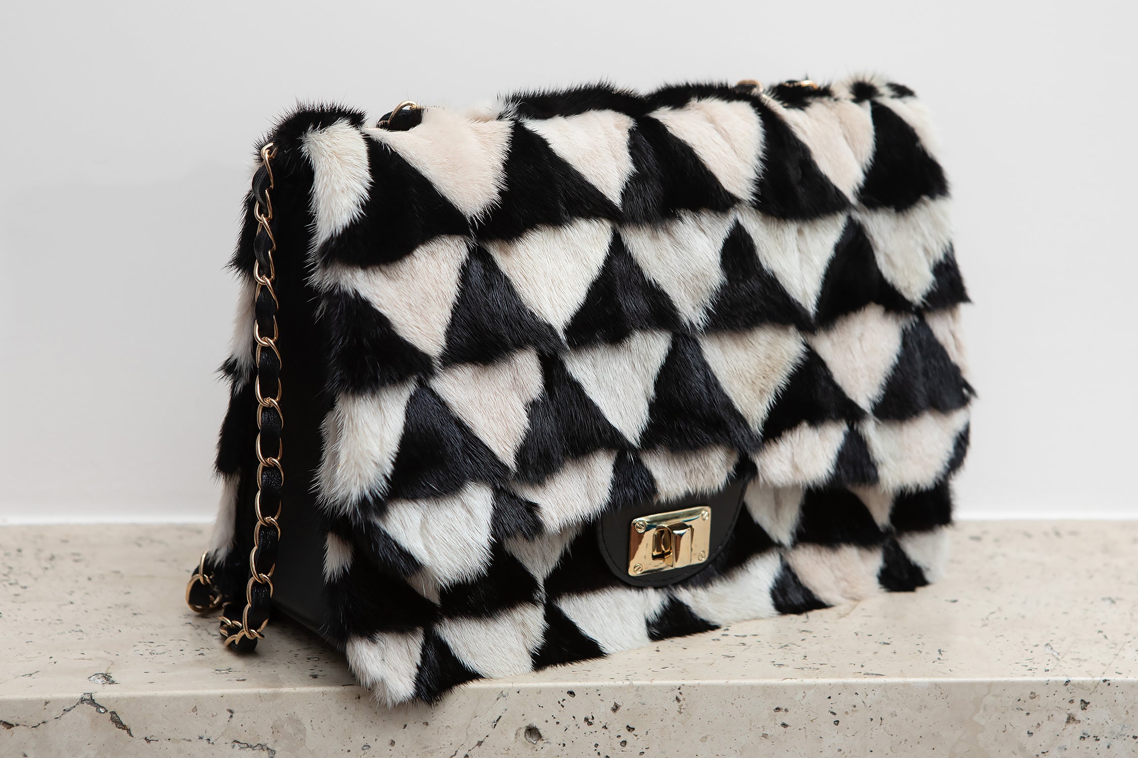 BOLSO SHOPPER VISÓN BICOLOR