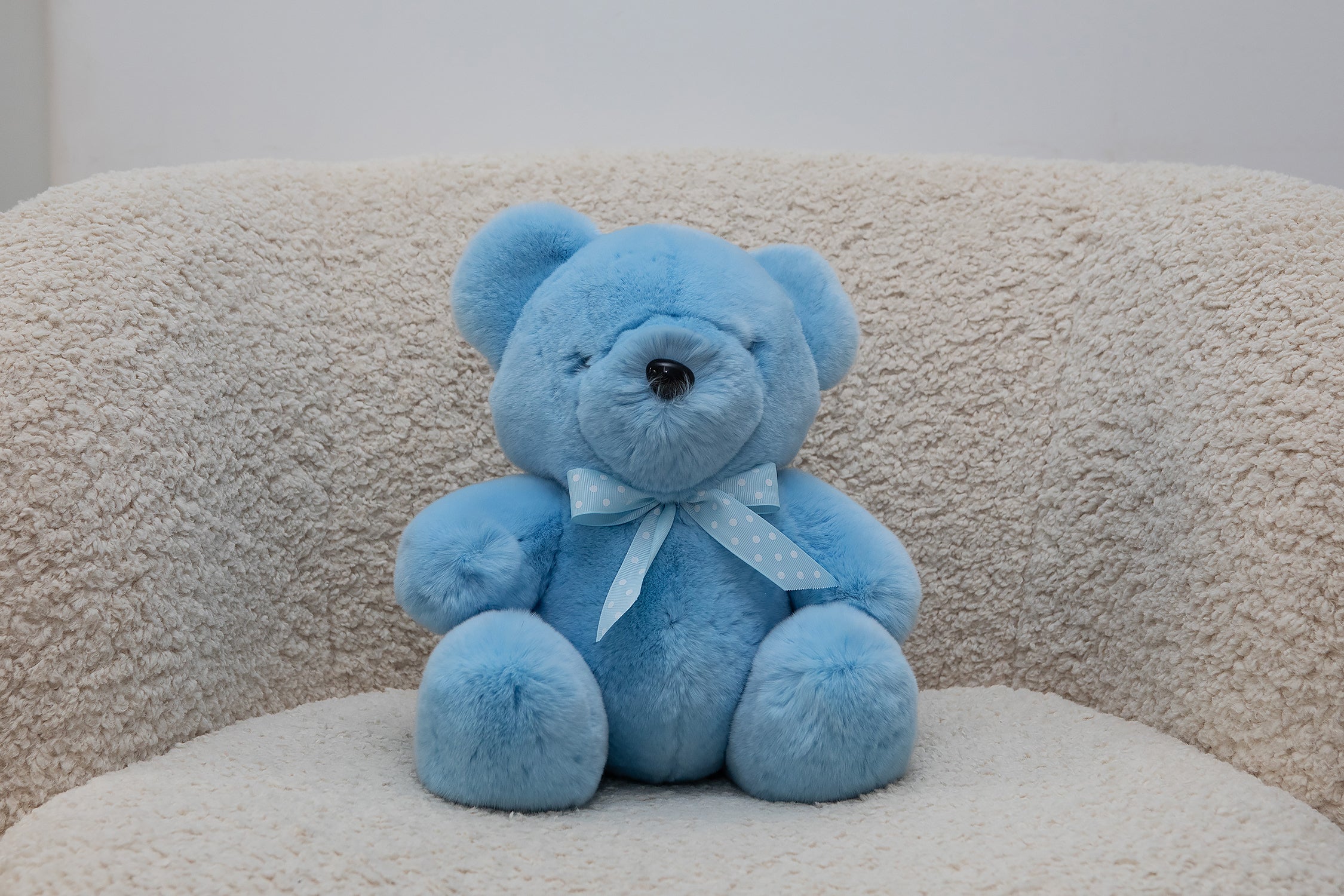 OSO PELUCHE CHINCHILLA AZUL