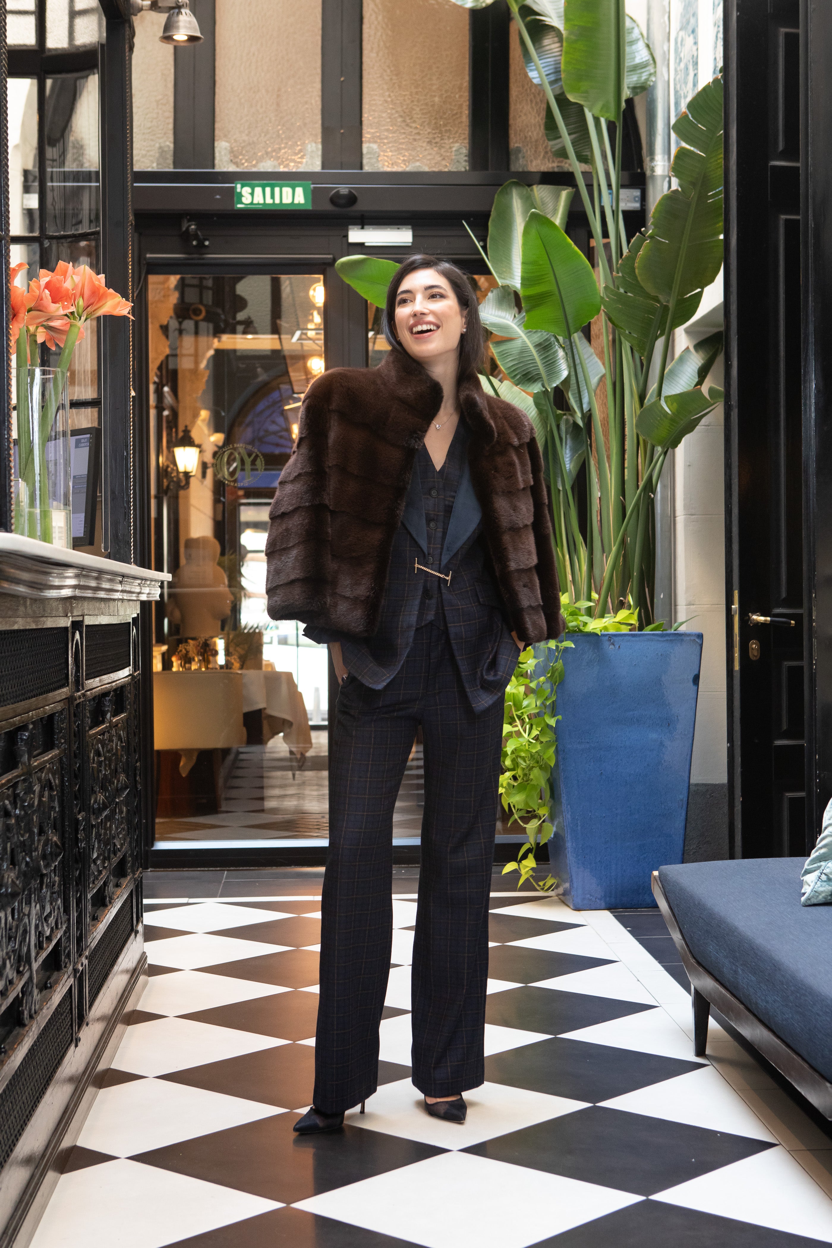 CHAQUETA VISÓN MARRÓN