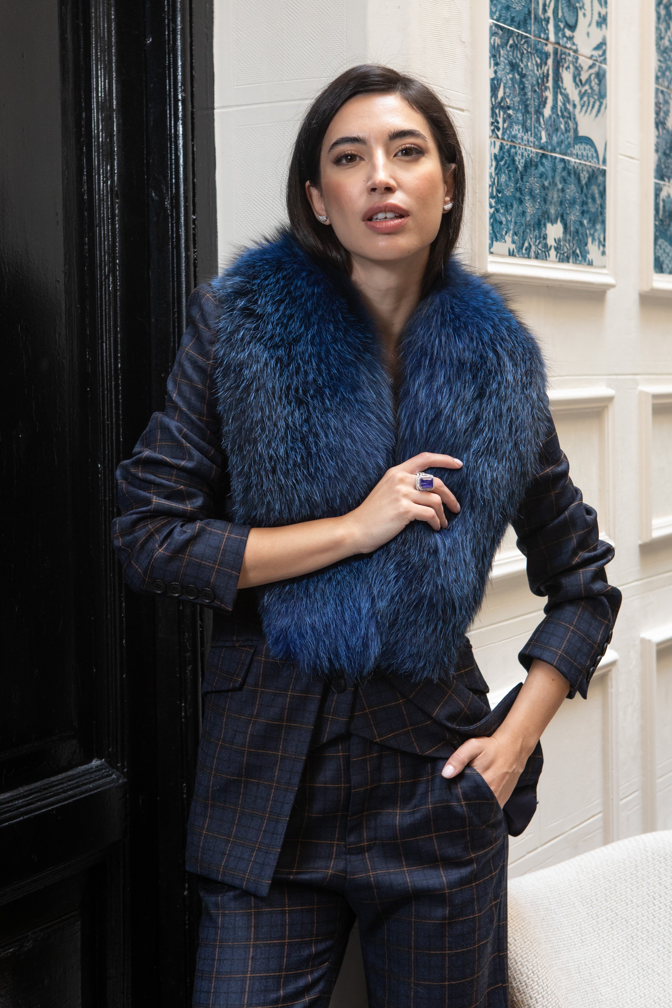 CUELLO DE PELO AZUL NOCHE