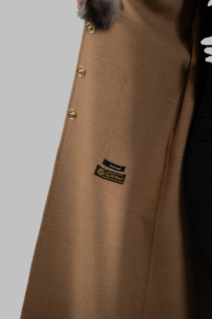 ABRIGO CASHMERE/LORO PIANA CUELLO MARTAS CIBELINAS