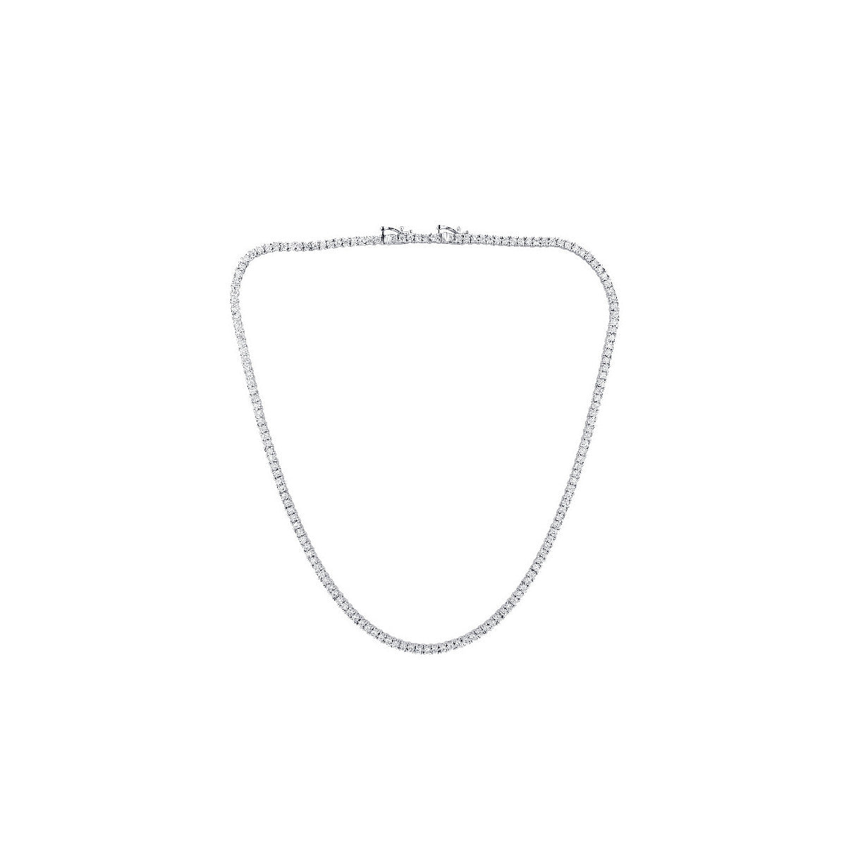 Collar Rivière de oro blanco con diamantes