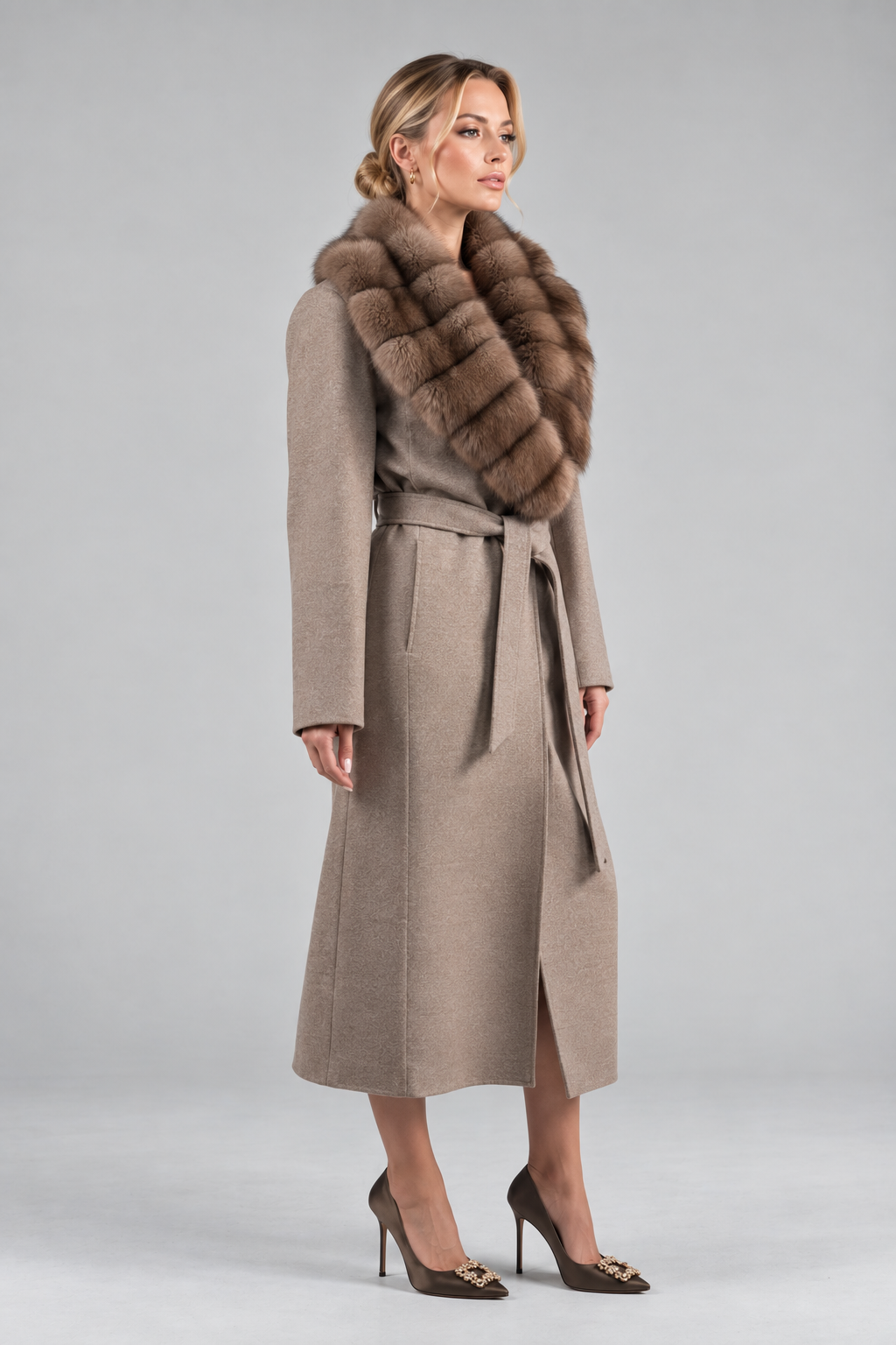 CASHMERE/LORO PIANA COAT MARTAS CIBELINES