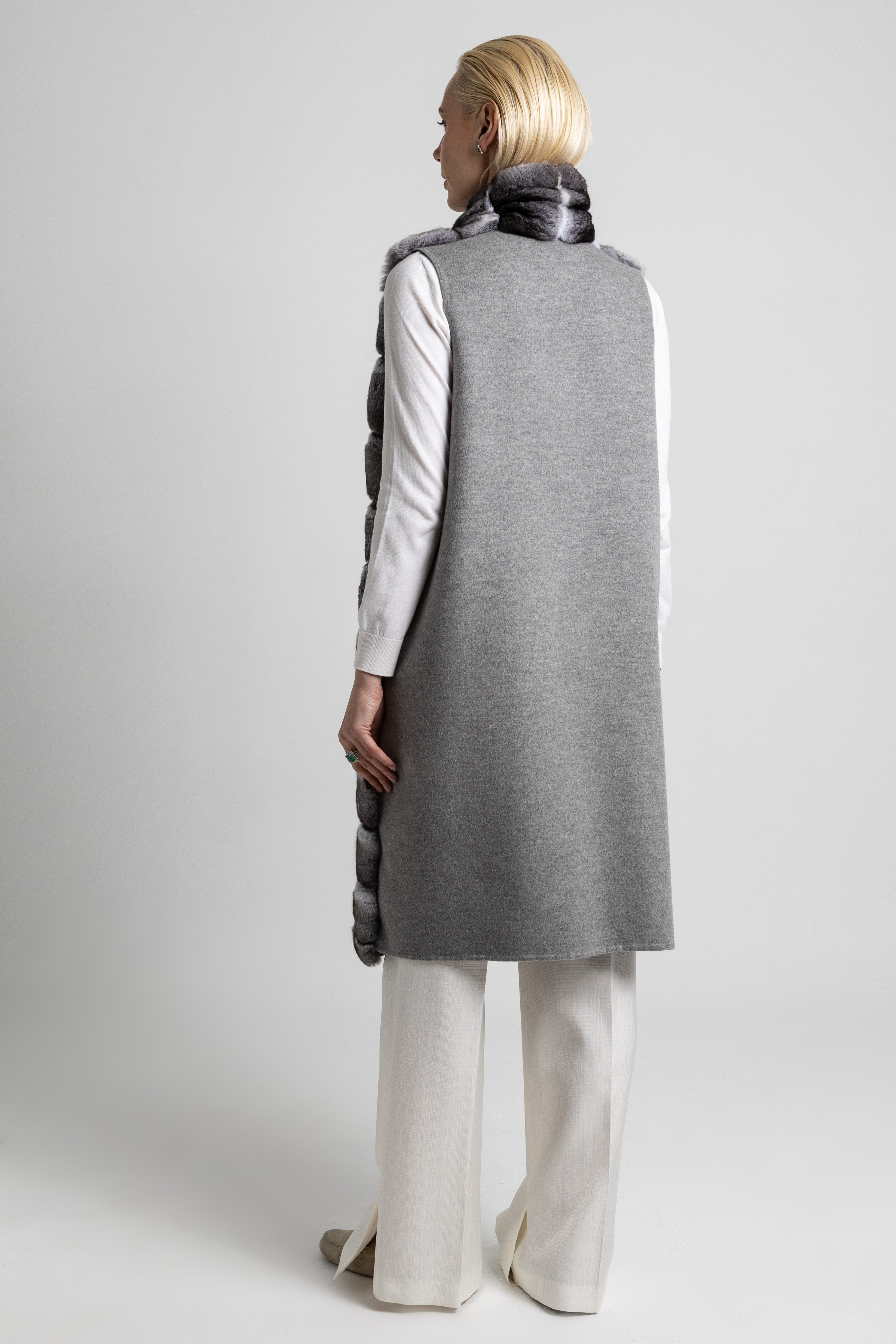 CHALECO DE CASHMERE Y CHINCHILLAS