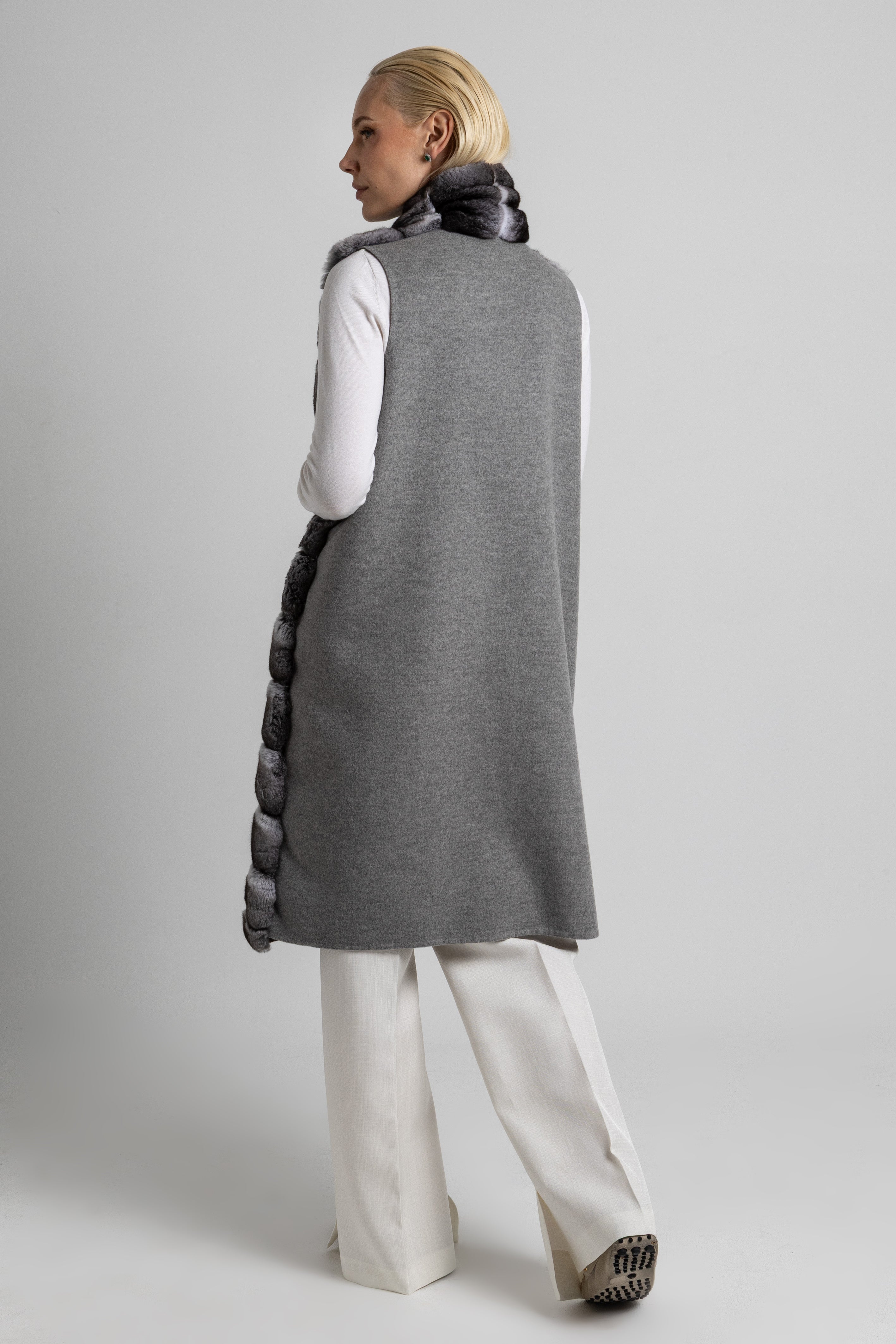 CHALECO DE CASHMERE Y CHINCHILLAS