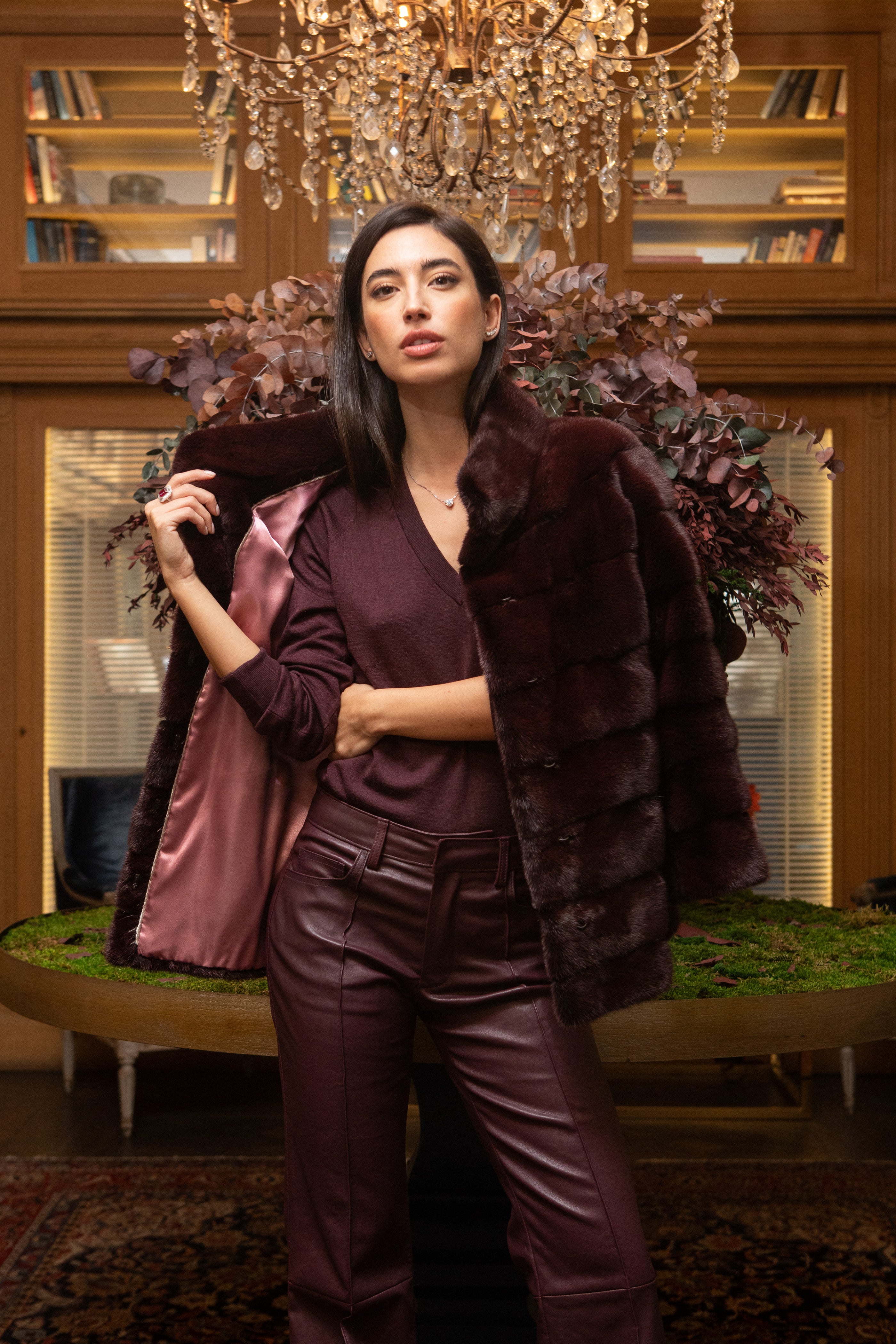 BURGUNDY MINK JACKET