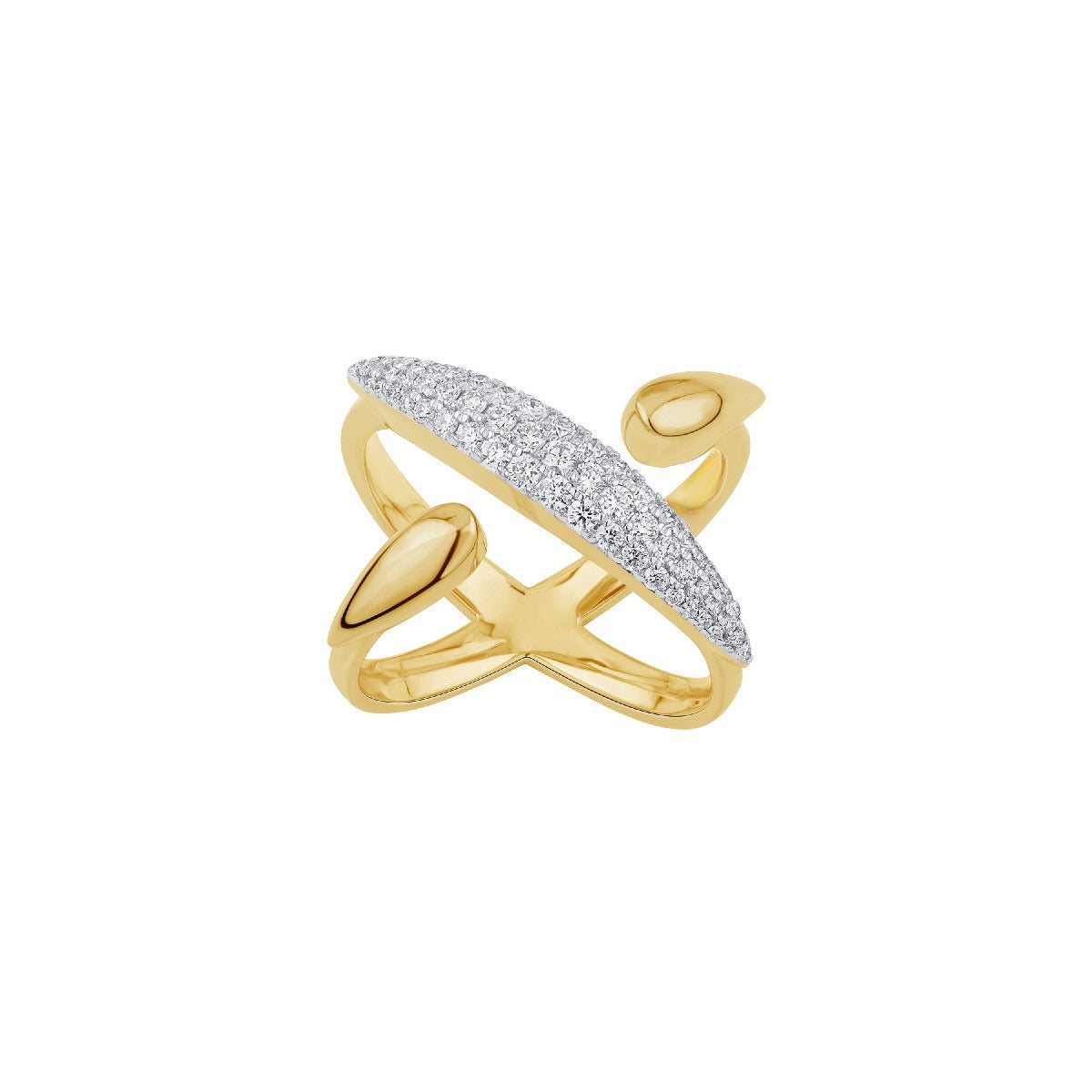 Anillo de Oro Amarillo y Diamantes