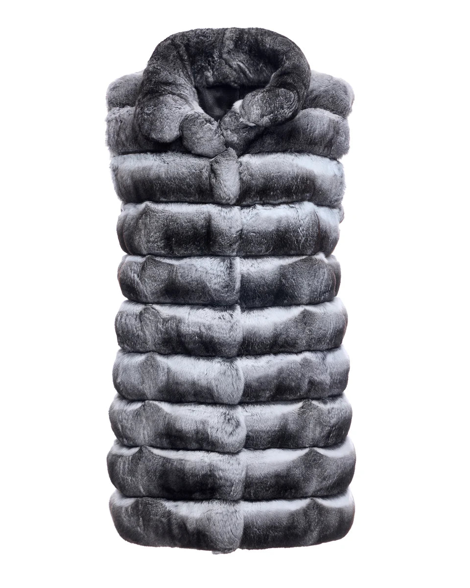 CHALECO LARGO CHINCHILLAS