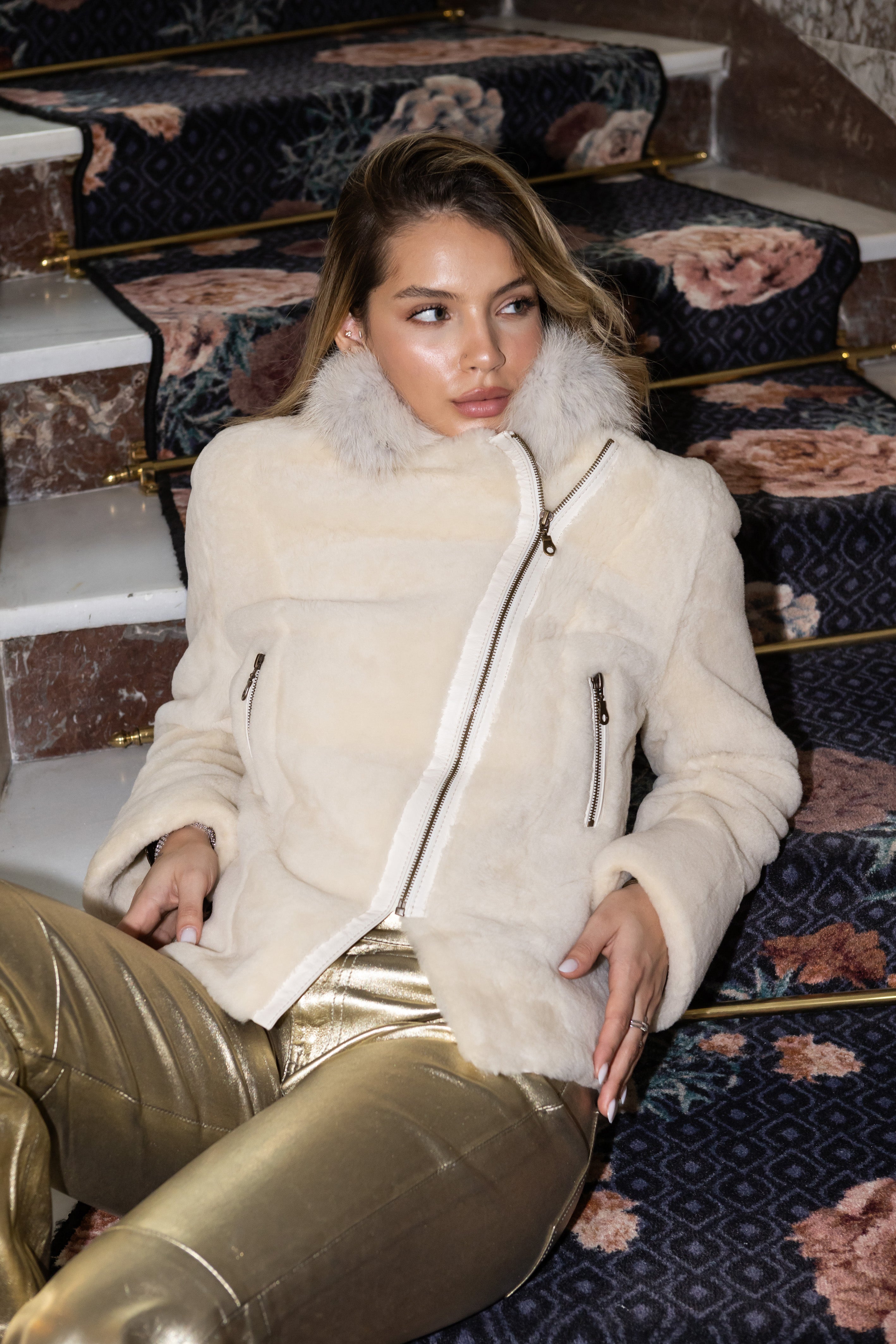 CHAQUETA CORDERO BLANCO