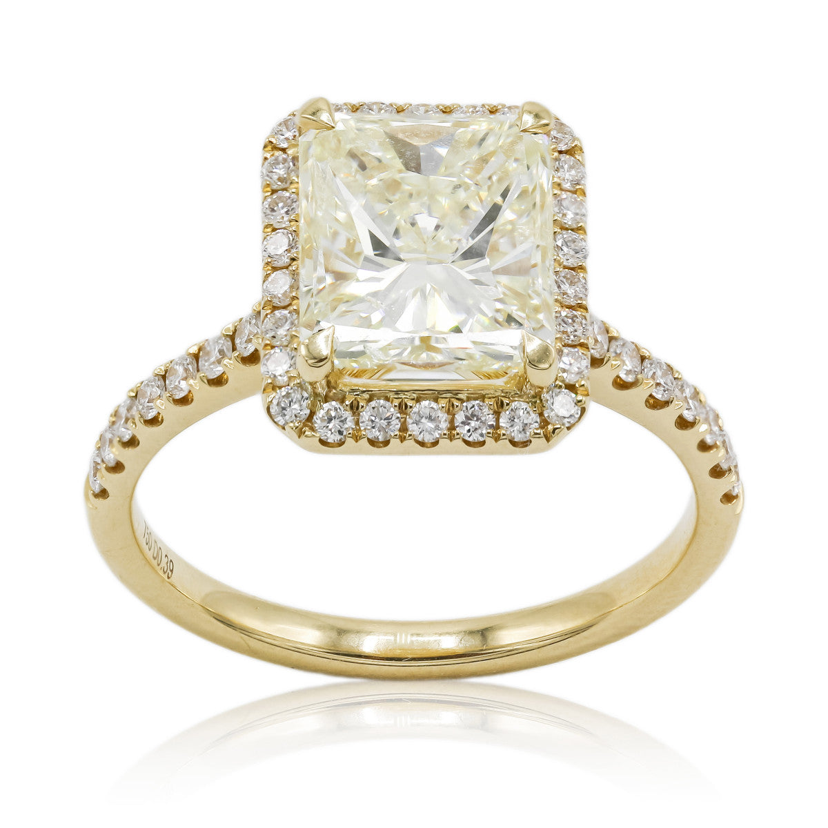 Anillo Solitario Diamante Natural de oro amarilo