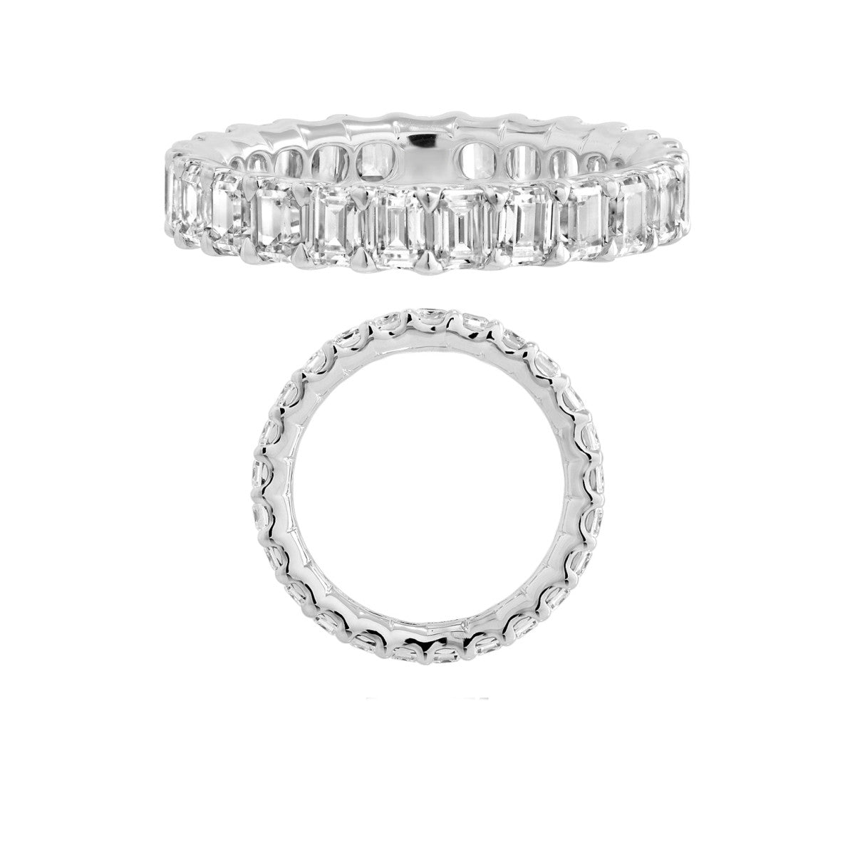 Anillo de Oro Blanco y Diamantes naturales