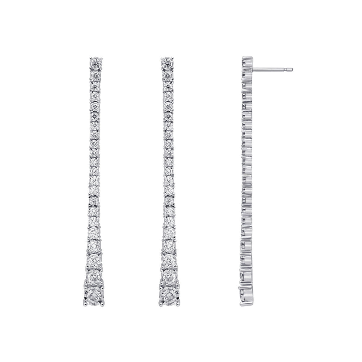 Pendientes Diamantes de Oro Blanco