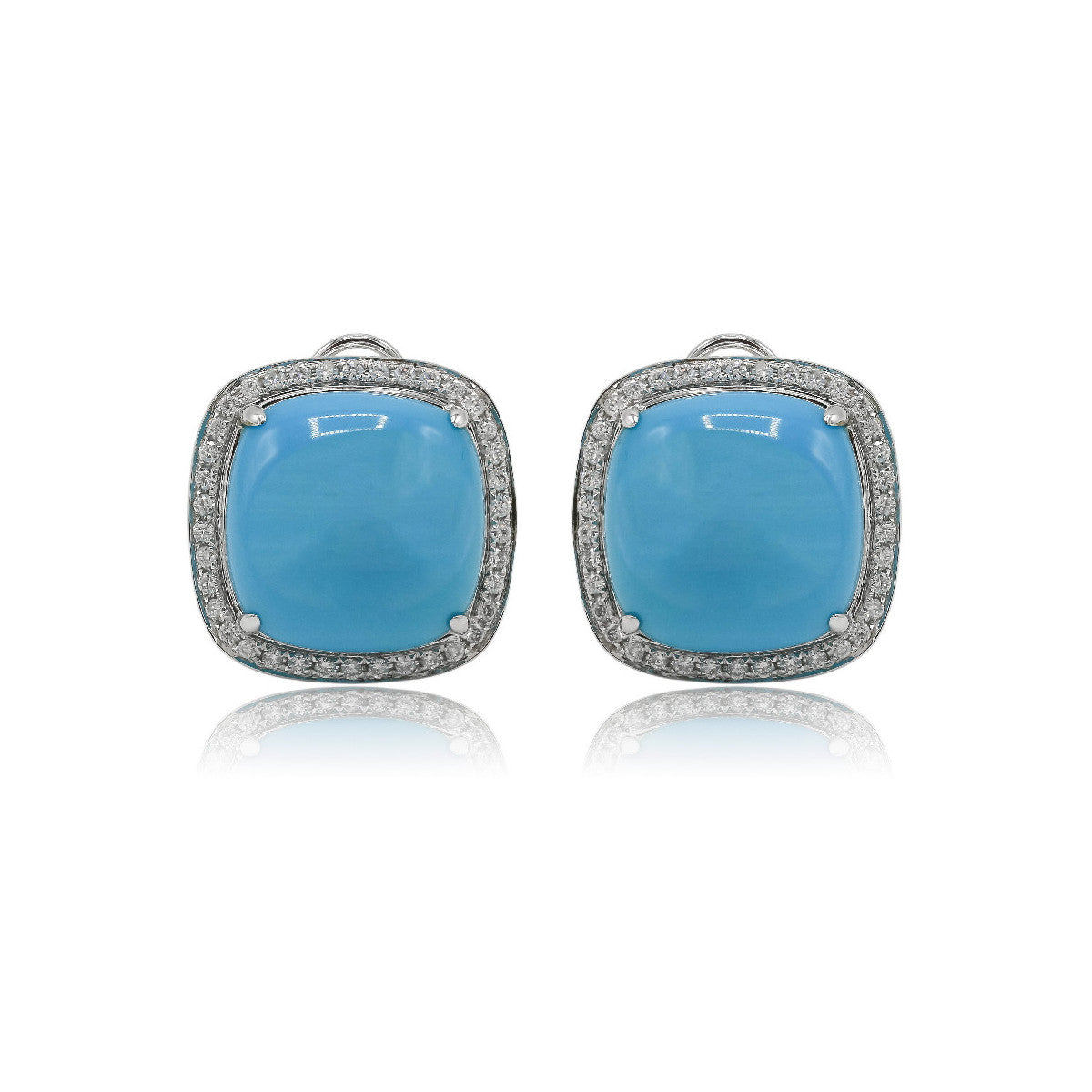 Pendientes de Turquesas y Diamantes