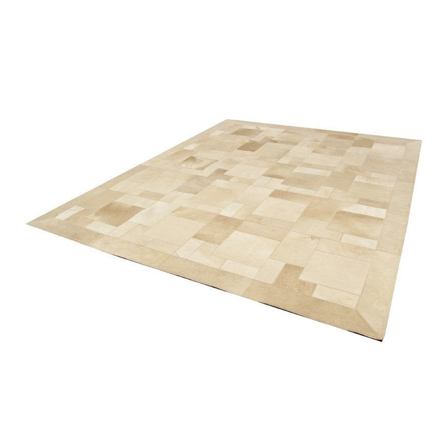Alfombra Cuadros Beige