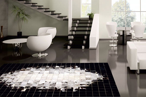 Alfombra Cuadros Negros