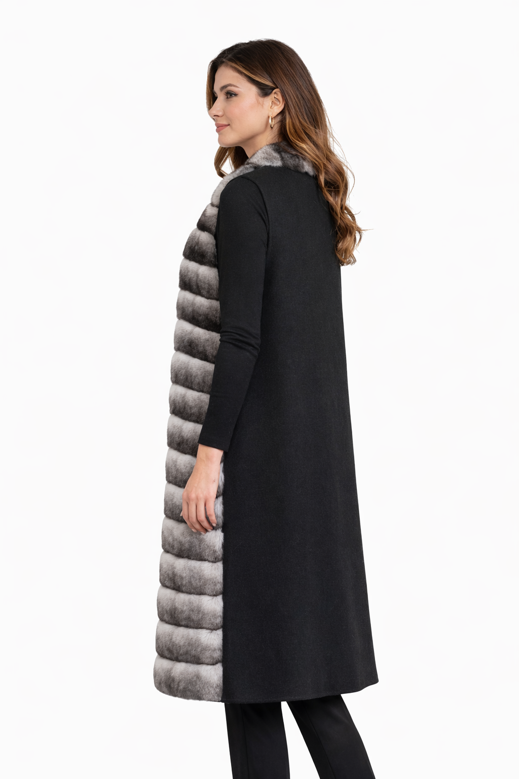 CHALECO MIDI CASHMERE/LORO PIANA CHINCHILLAS