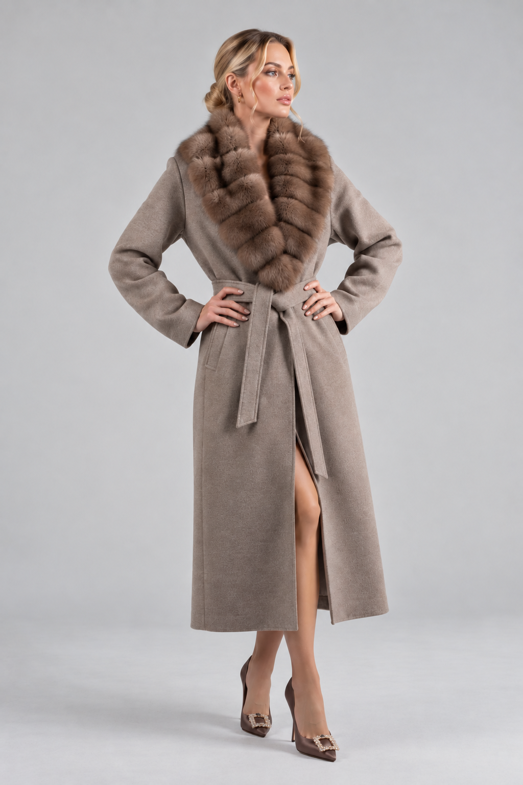 CASHMERE/LORO PIANA COAT MARTAS CIBELINES