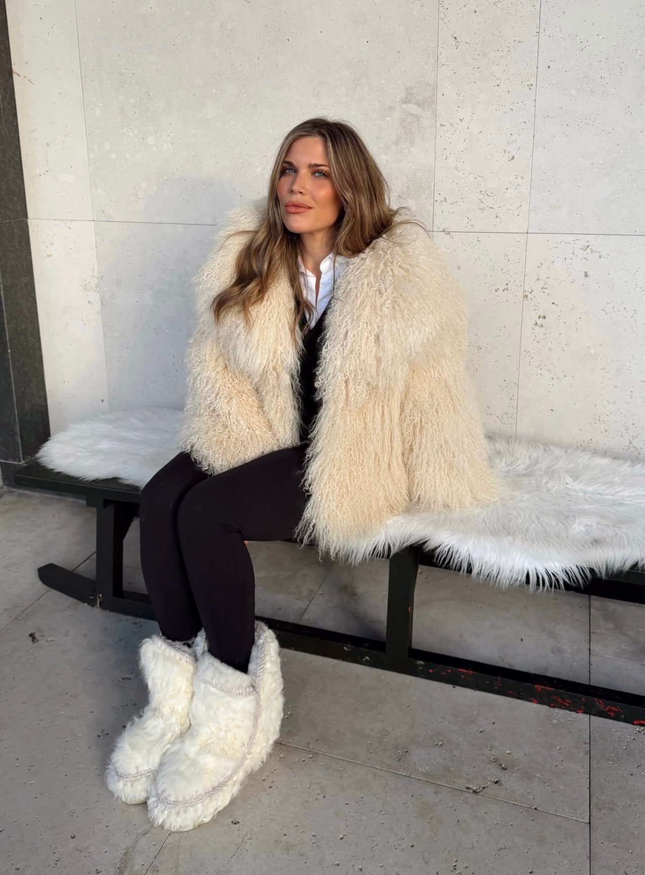 CHAQUETA CORTA CORDERO BLANCO