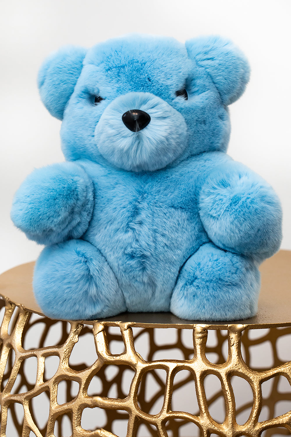 OSO PELUCHE CHINCHILLA AZUL