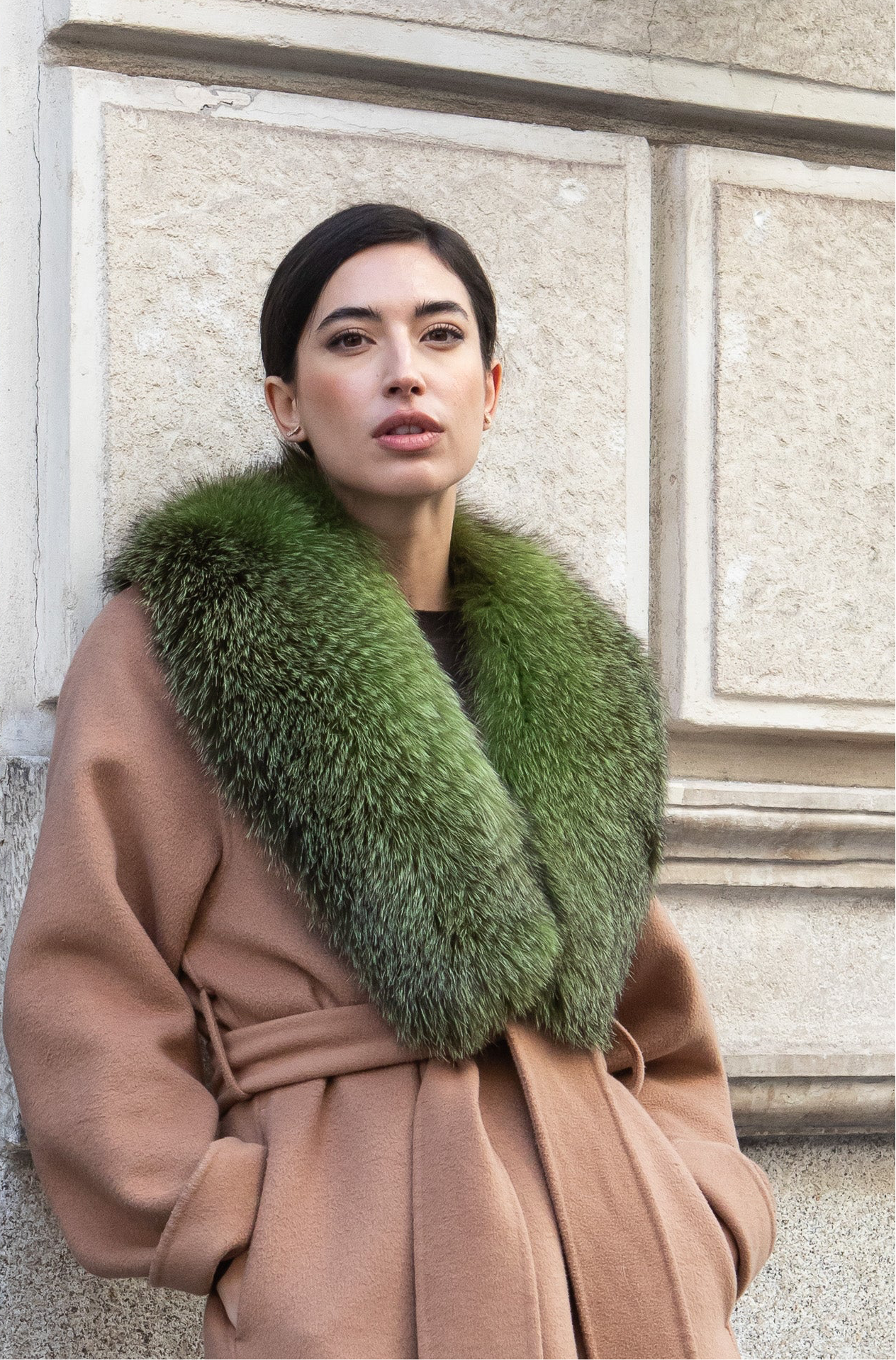 CUELLO DE PELO VERDE Y NEGRO