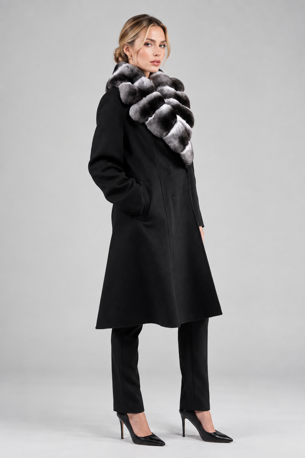 CASHMERE/LORO PIANA COAT MARTAS CIBELINES