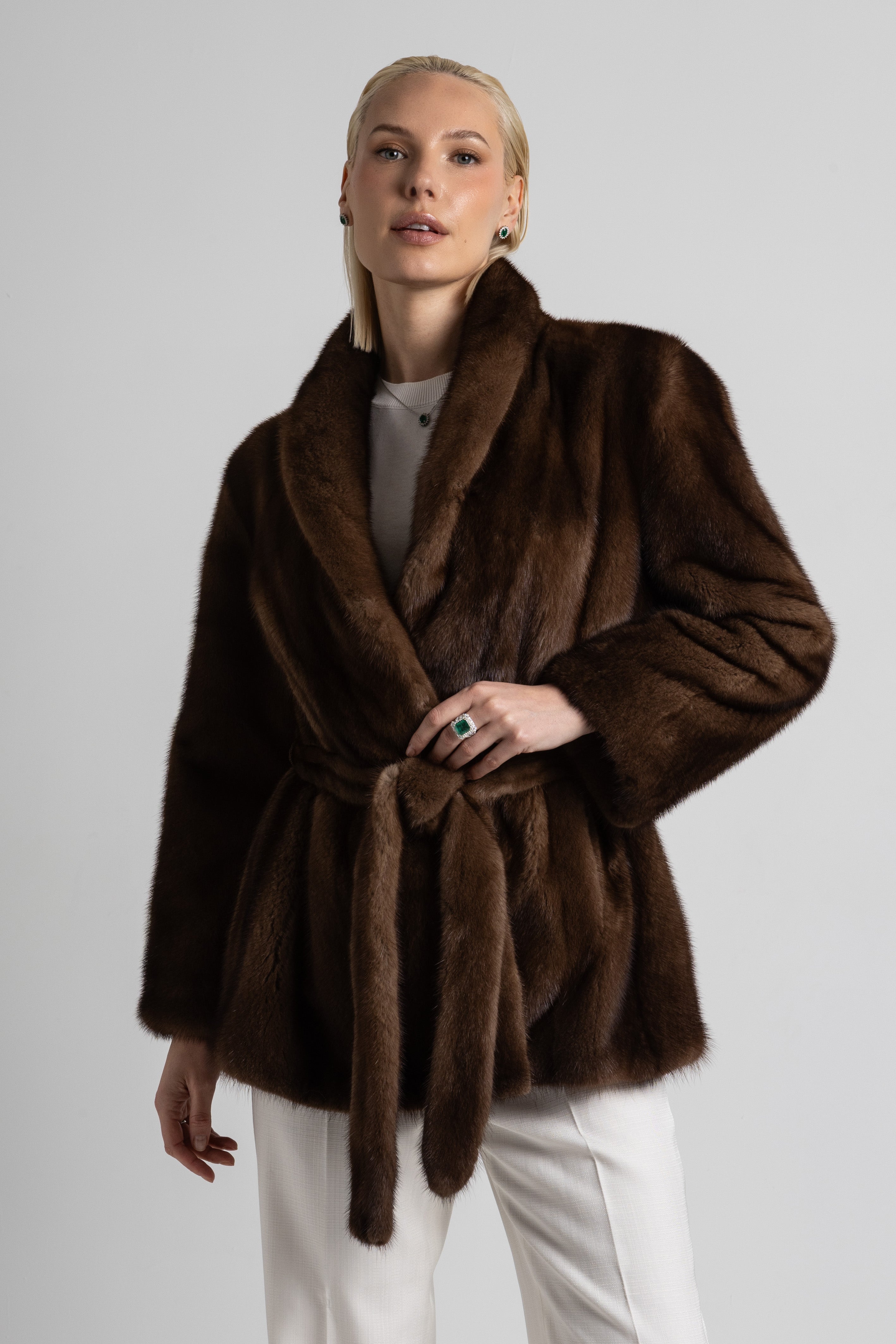 WHITE MINK JACKET