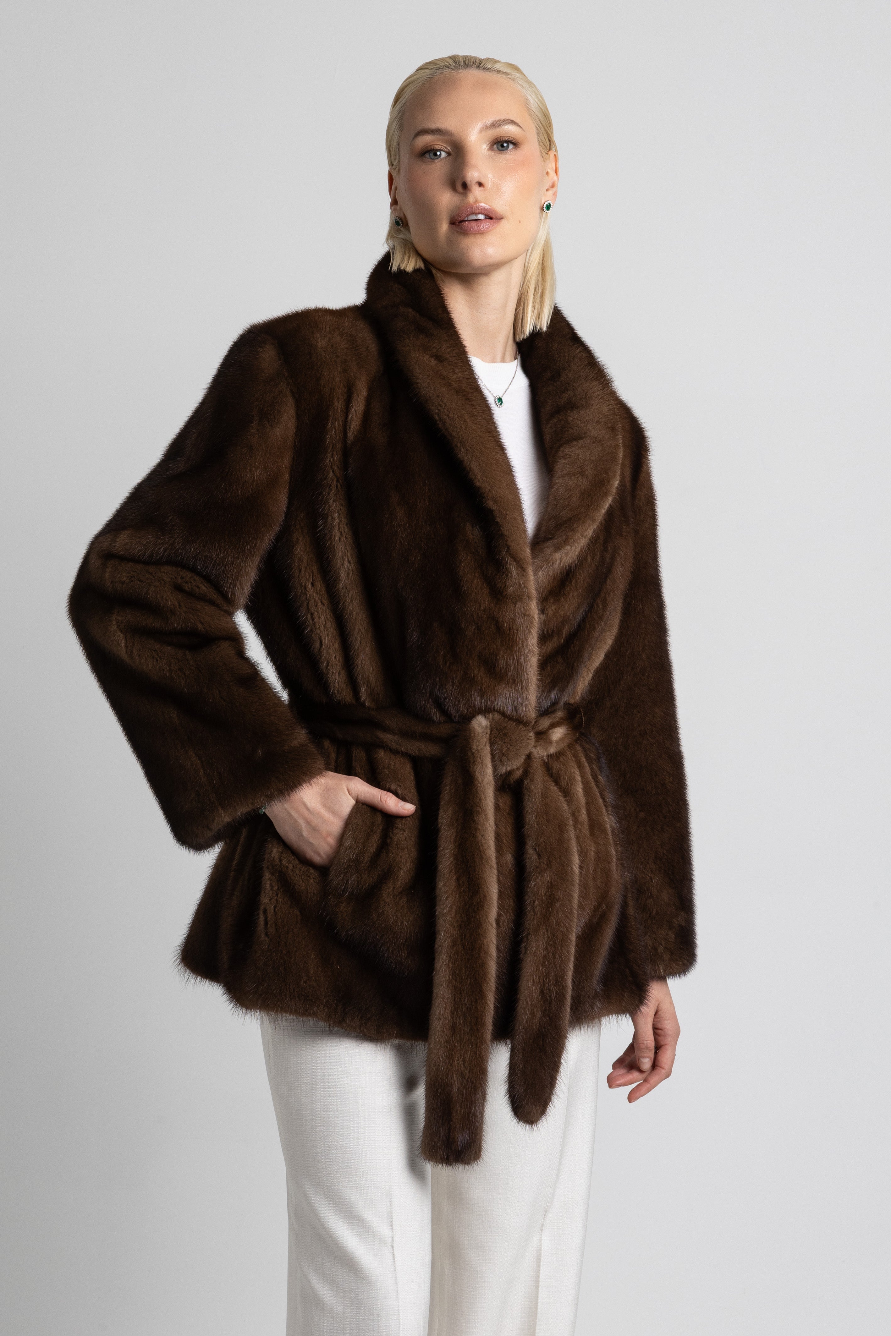 WHITE MINK JACKET