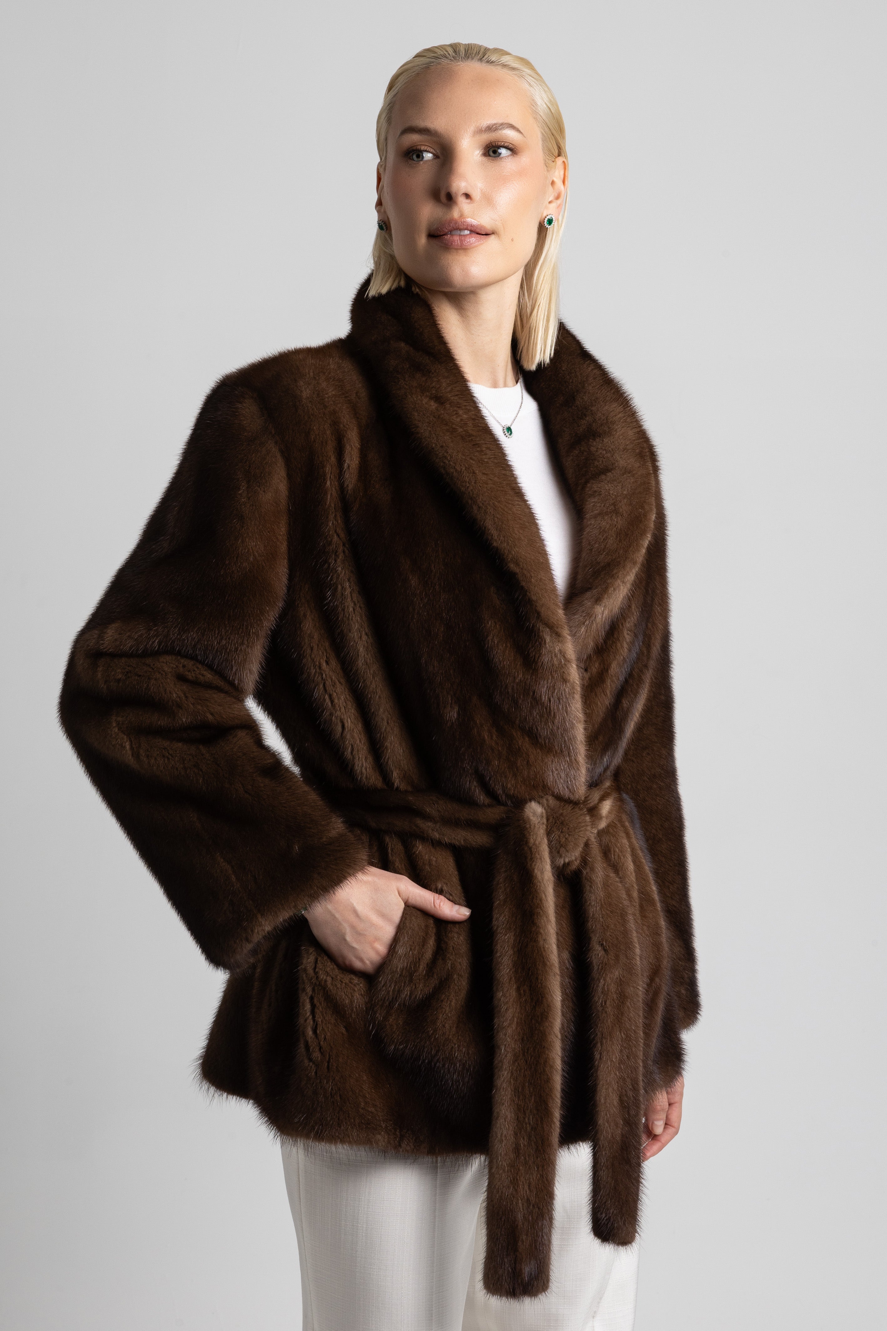 WHITE MINK JACKET