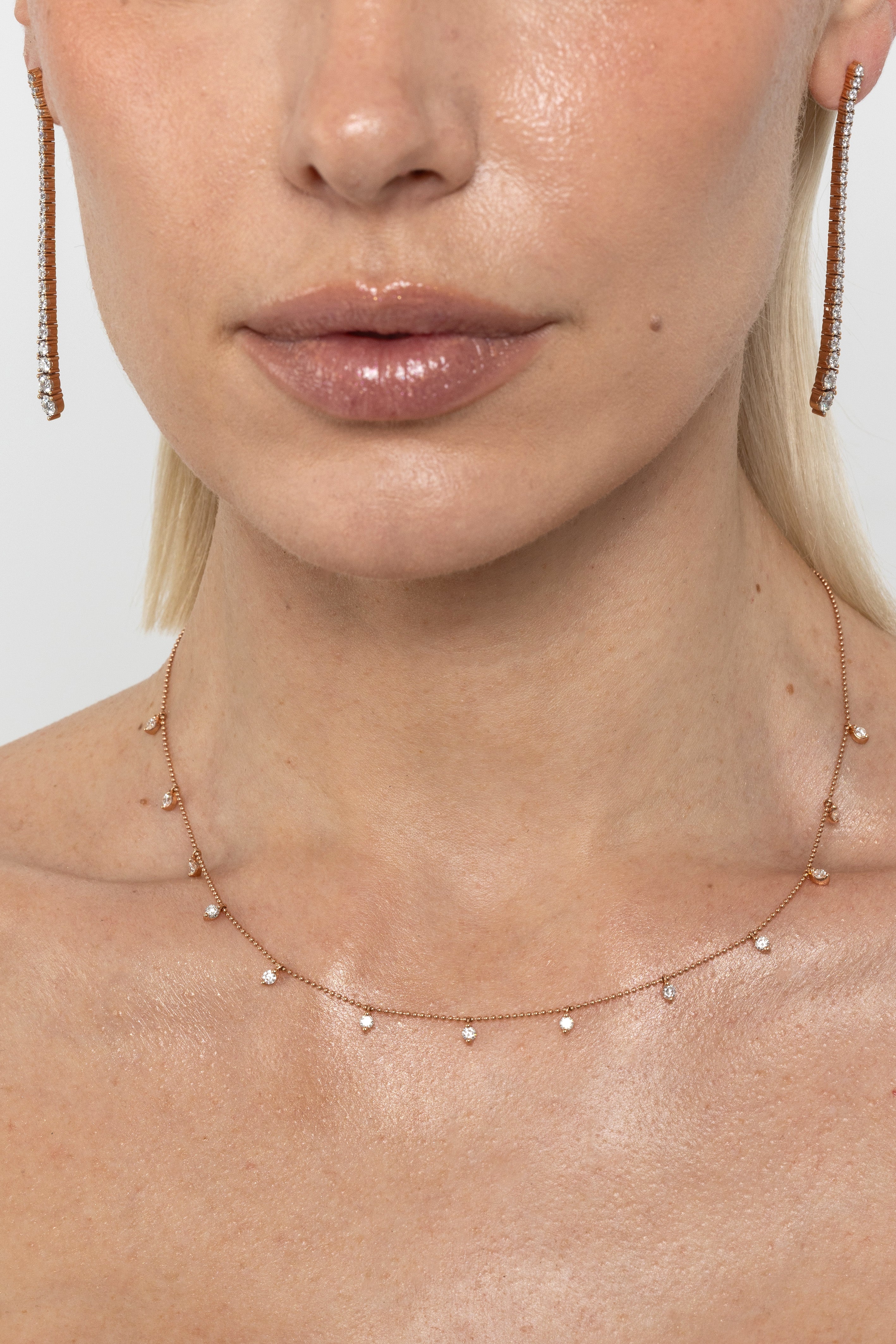 Colgante Oro Rosa y Diamantes
