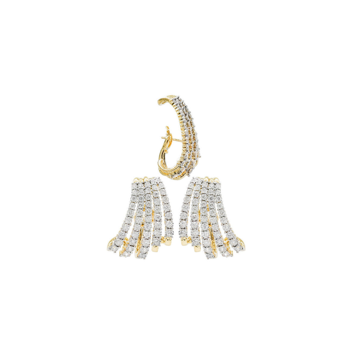 Pendientes Oro amarillo y Diamantes