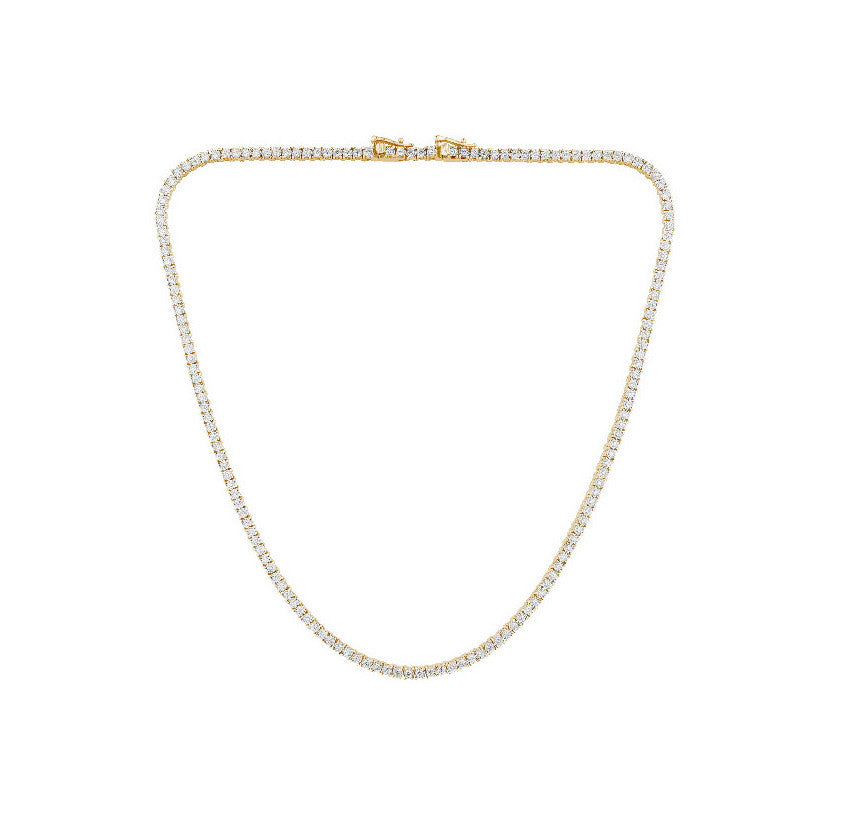 Collar Rivière de oro amarillo con diamantes