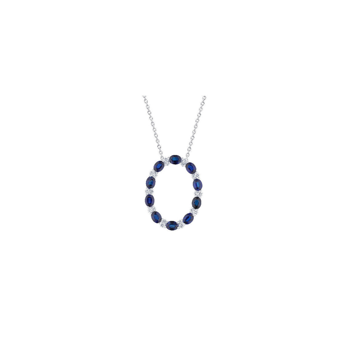 Colgante Zafiro y Diamantes