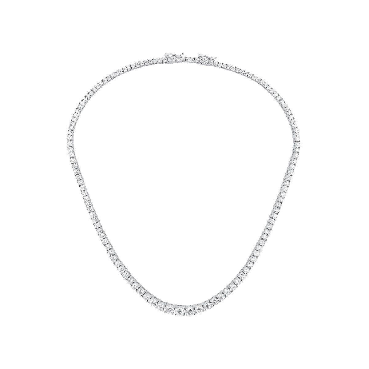 Collar Rivière Degradado de oro blanco con diamantes