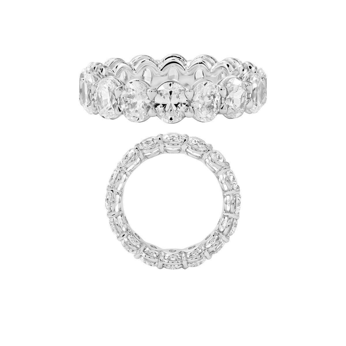 Anillo de Oro Blanco y Diamantes naturales