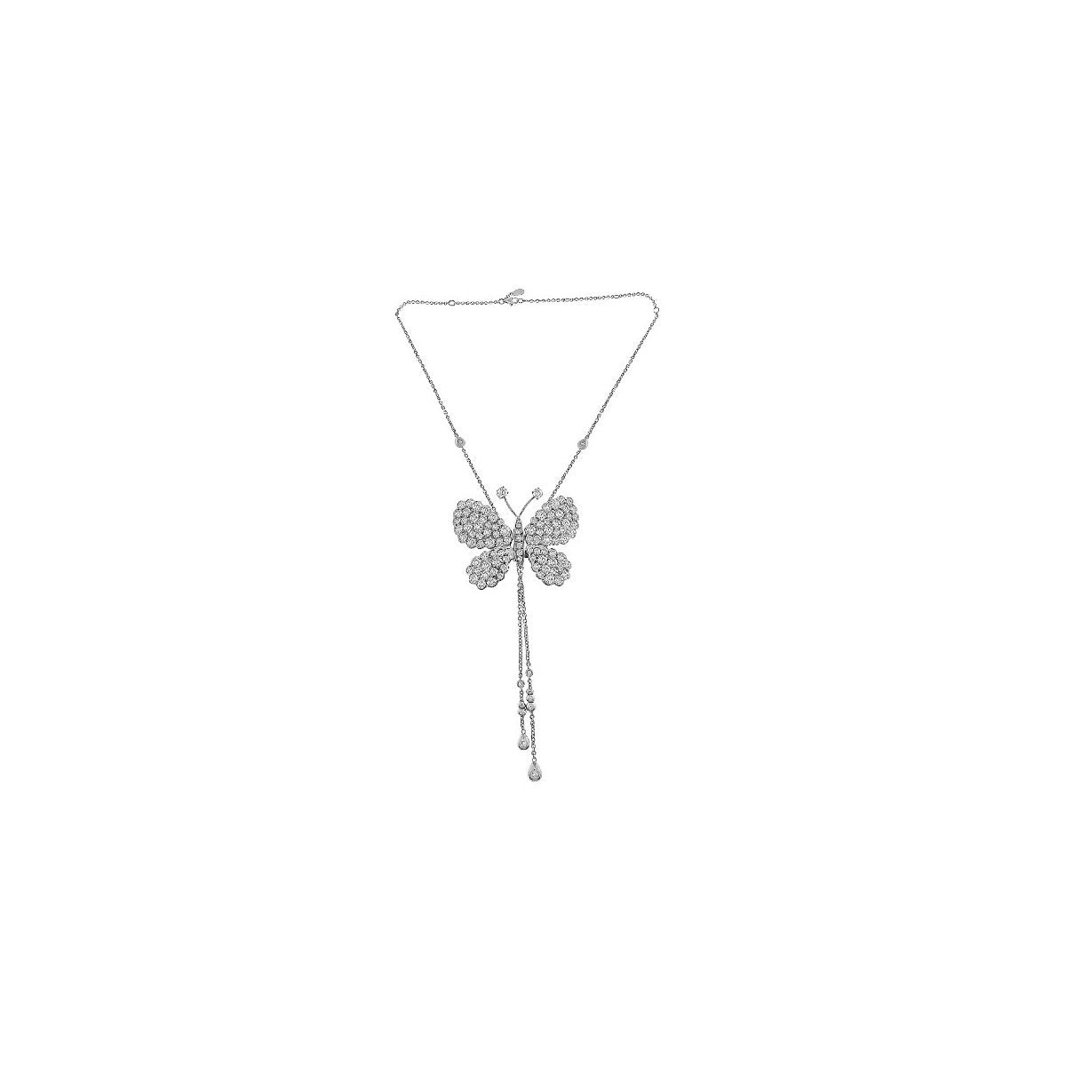 Colgante Mariposa Oro blanco y diamantes