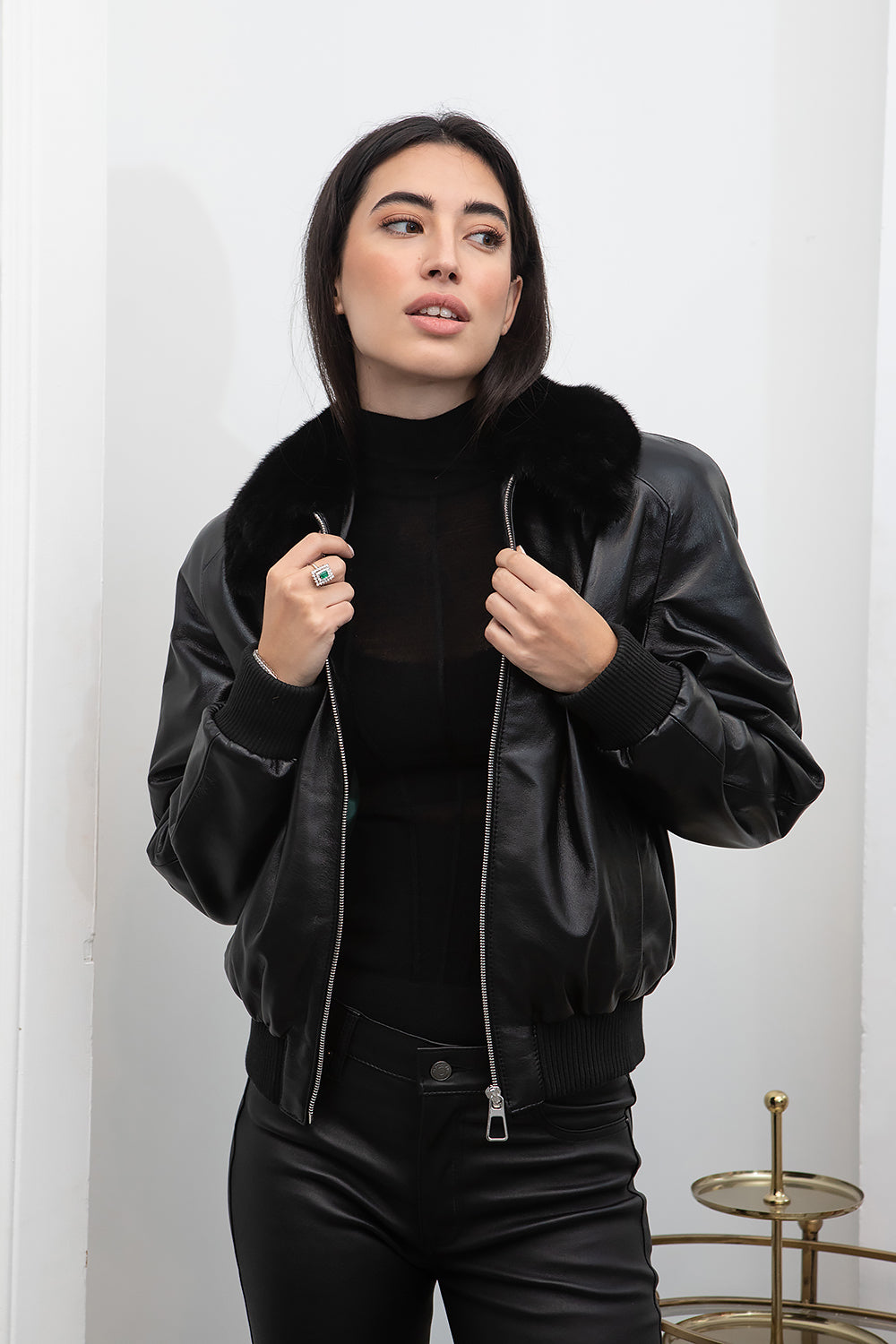 CHAQUETA CUERO NEGRA - Tacchy World - Official Online Store