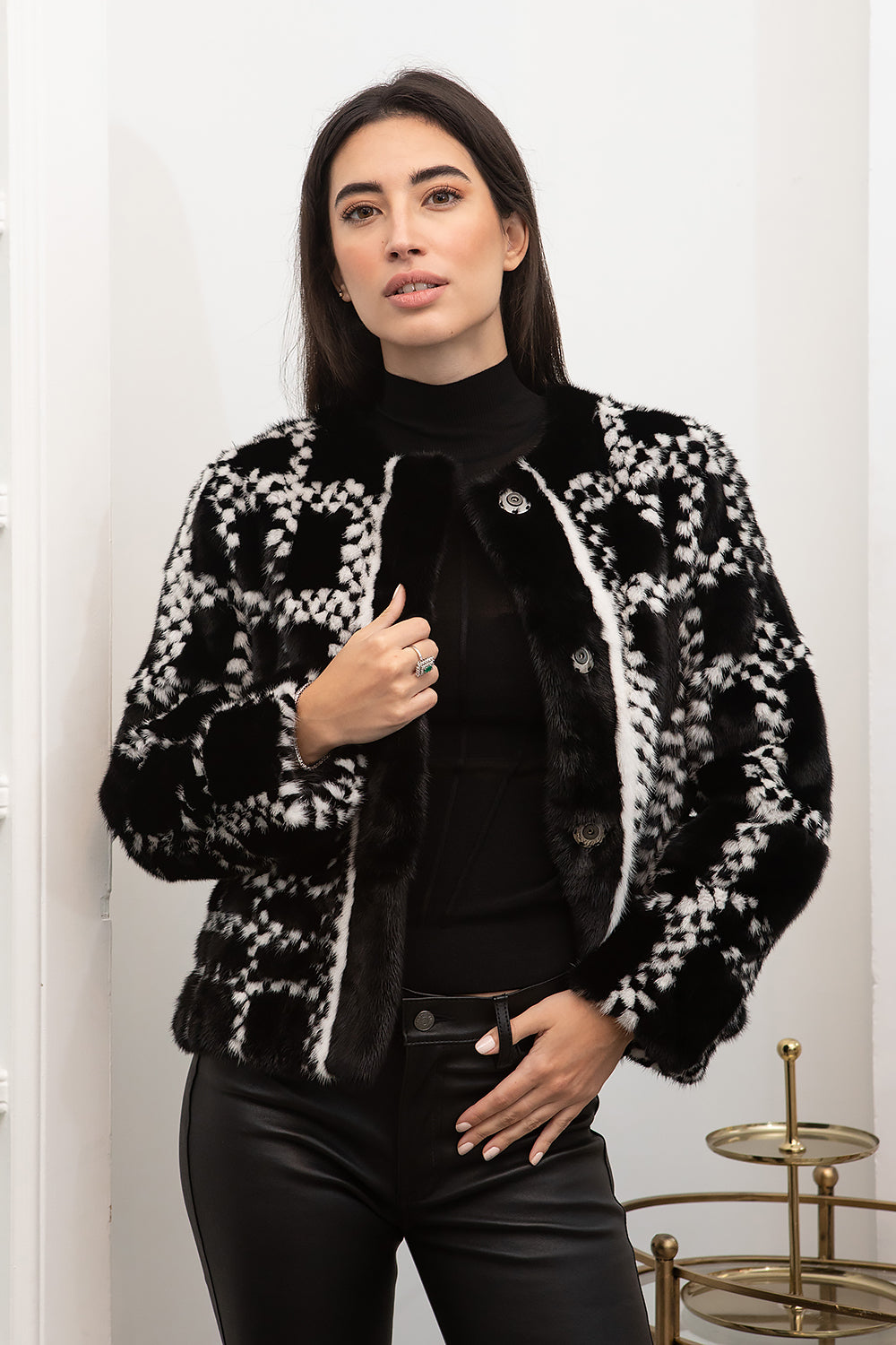 CHAQUETA TWEED NEGRO/BLANCO - Tacchy World - Official Online Store